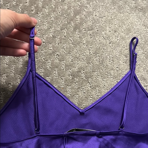 Dark Purple Silk Spaghetti Strap Blouse - Victoria Secret - Picture 4 of 8